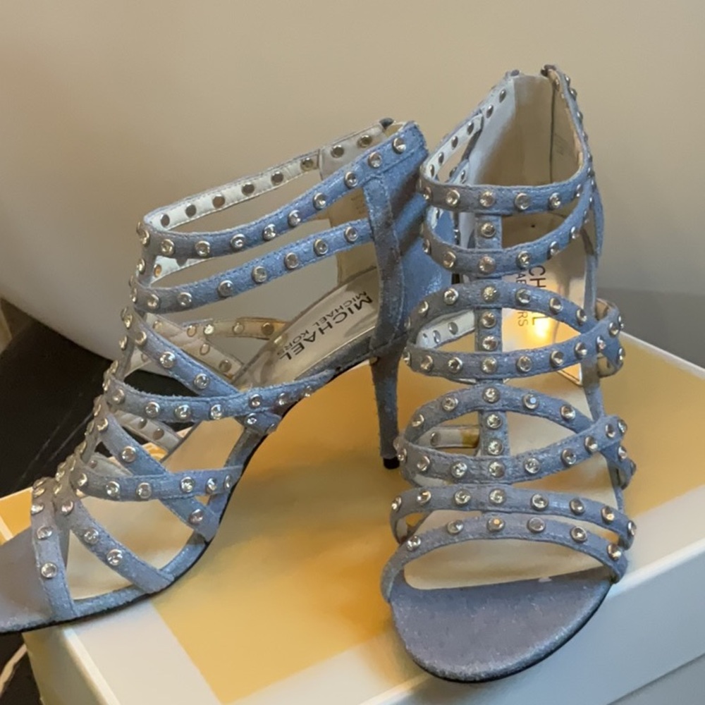 Michael Kors Maddie Jewelled Strap Sandals - denim - Picture 7 of 8